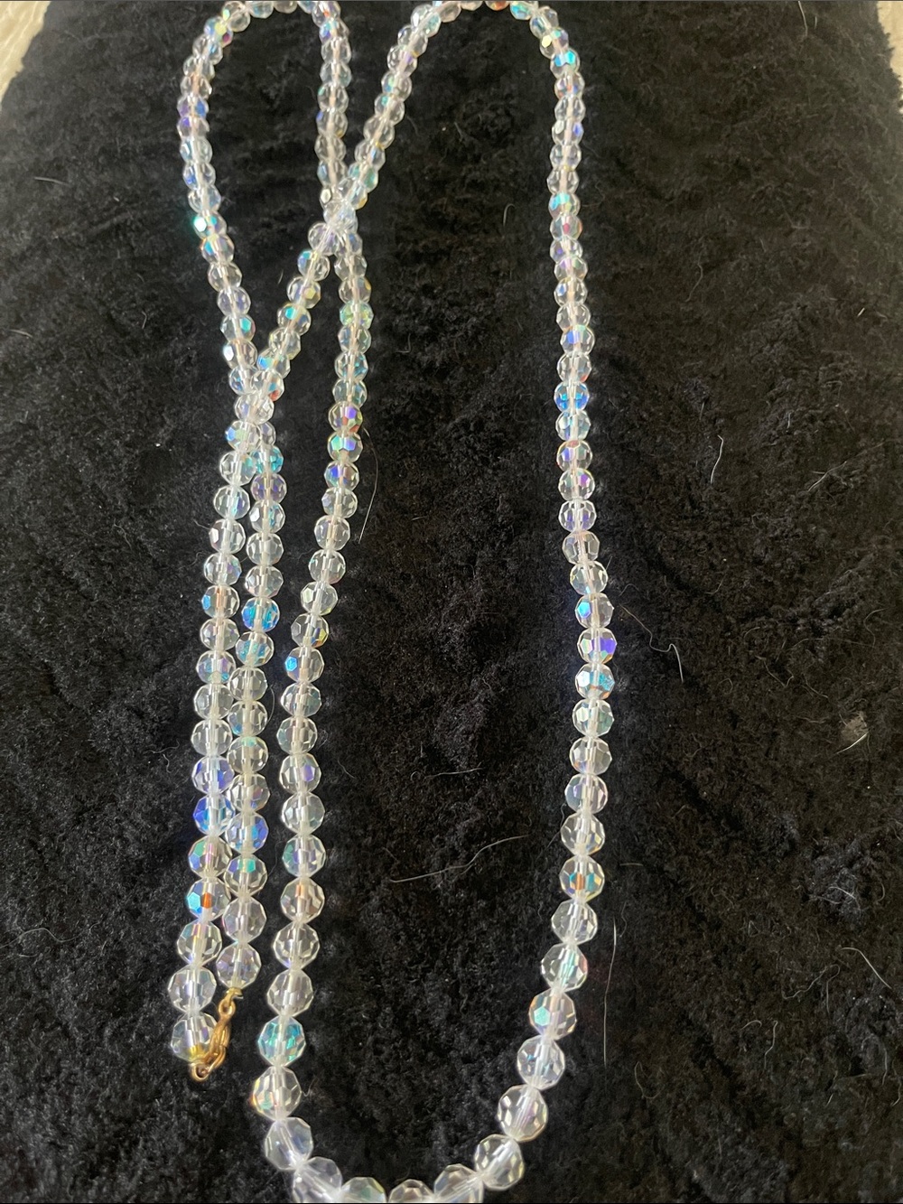 Crystal Aurora Bead Necklace - 20 inches long